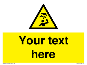 Custom warning overhead obstacle